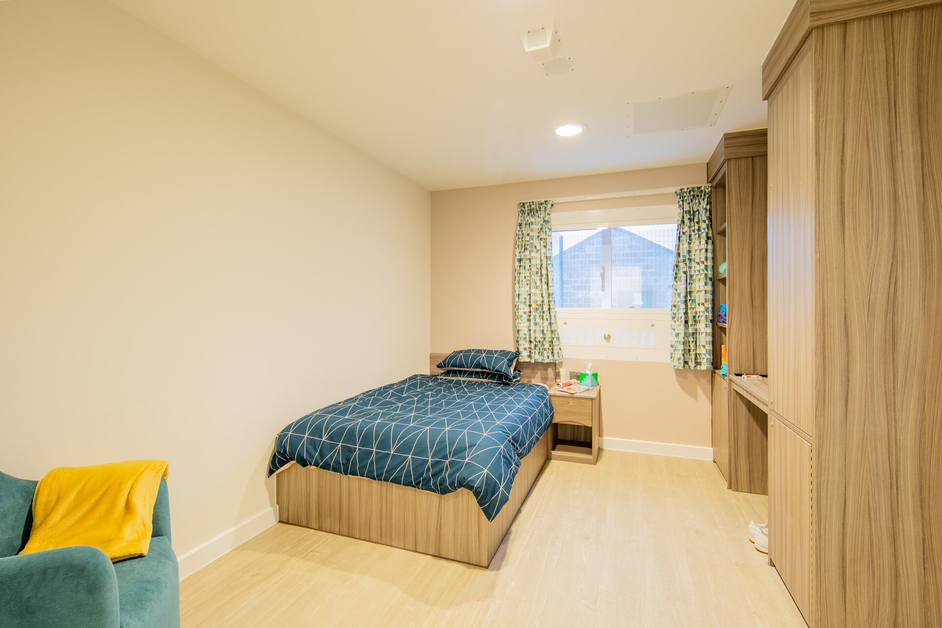 A typical bedroom at Spring Wood Lodge