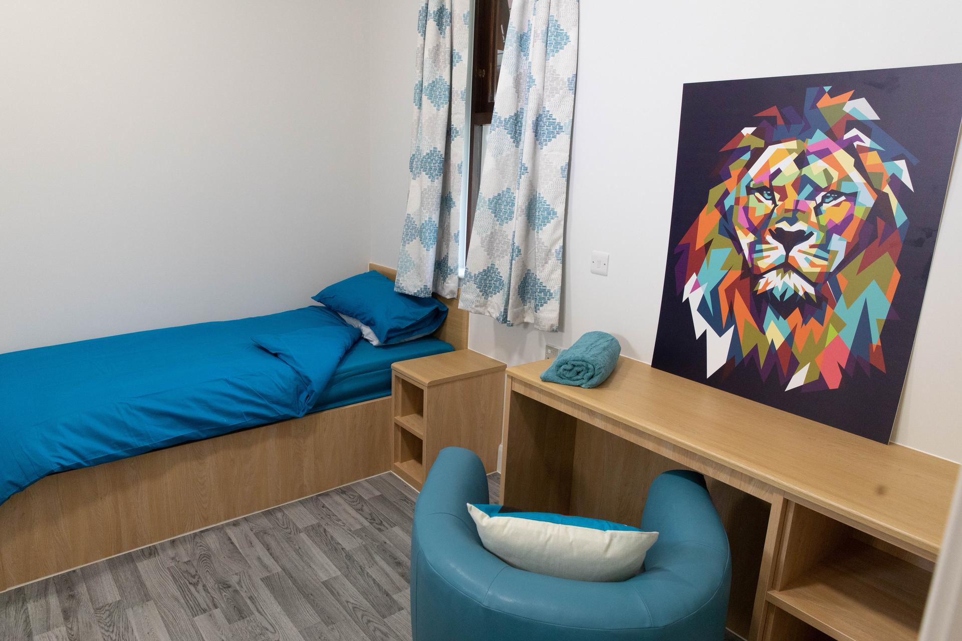 A typical bedroom at Ty Gwyn Hall