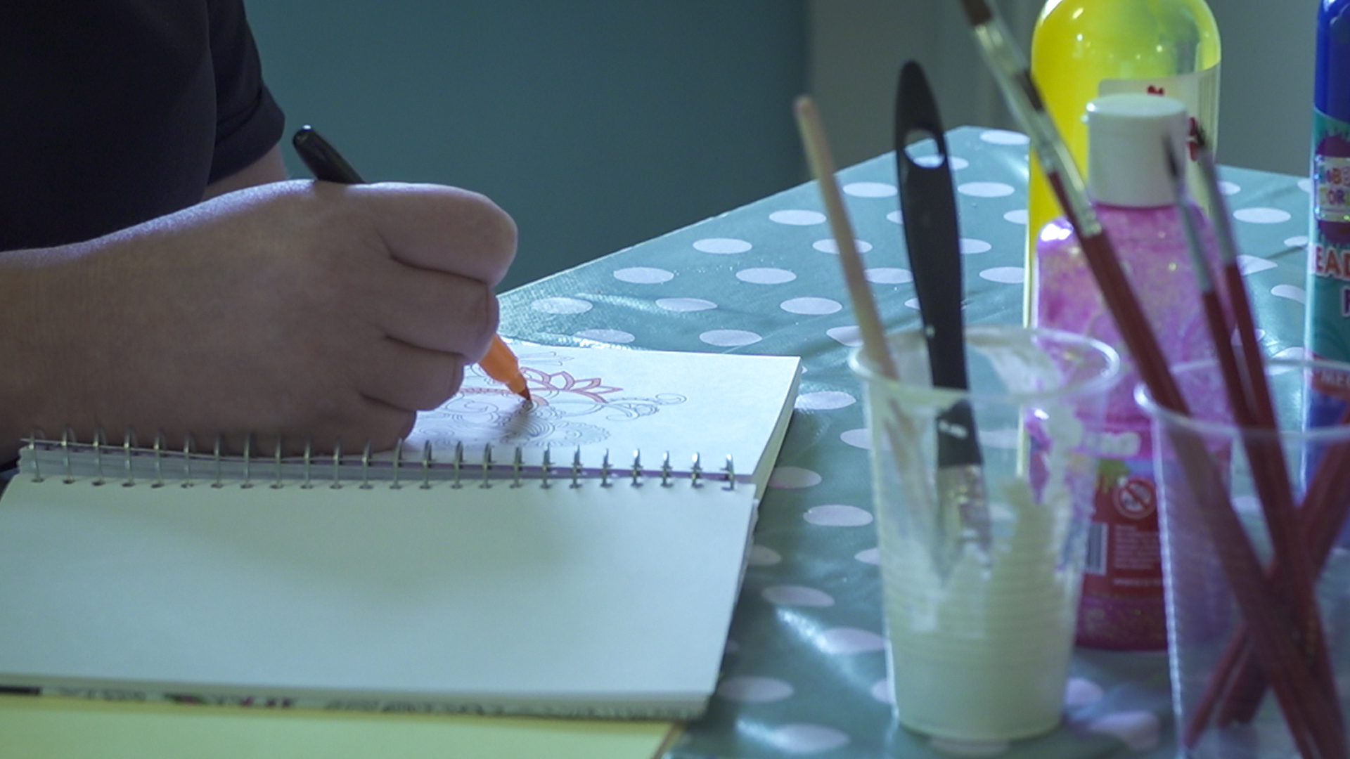 Activities at The Limes include art therapy