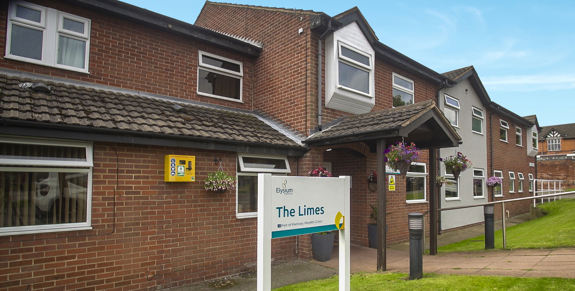 External view of the front of The Limes building