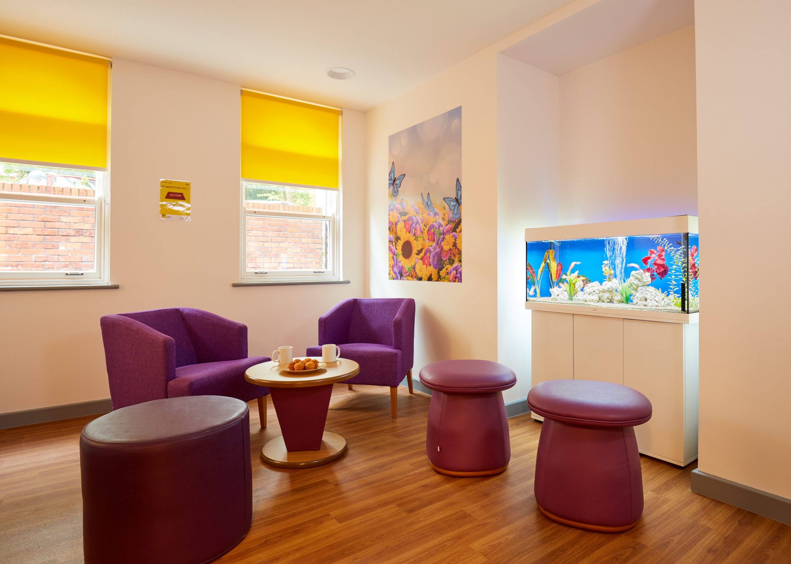 Victoria Gardens communal area with a fish tank