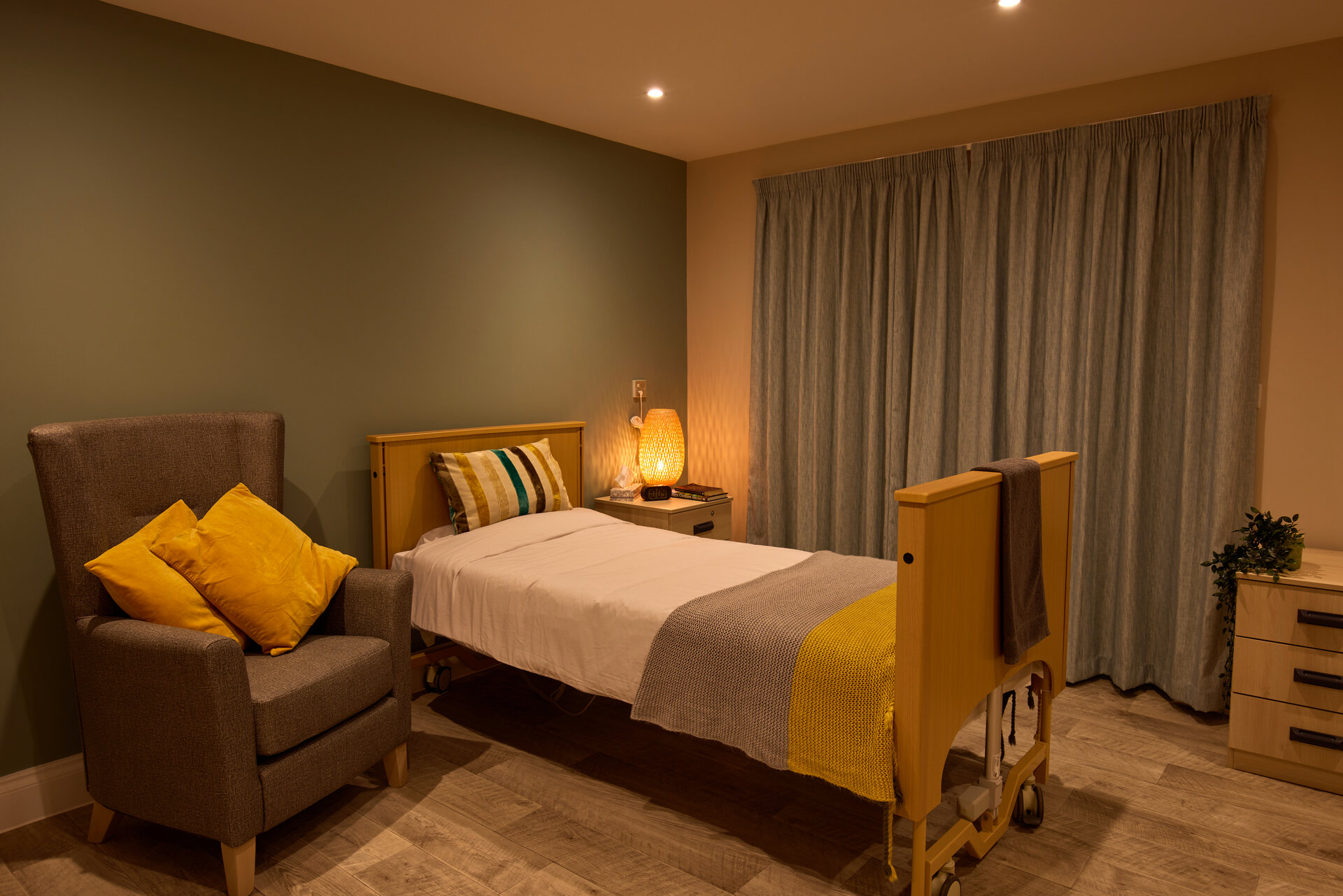 Single bedroom for a service user at Avonfield Neurological Centre