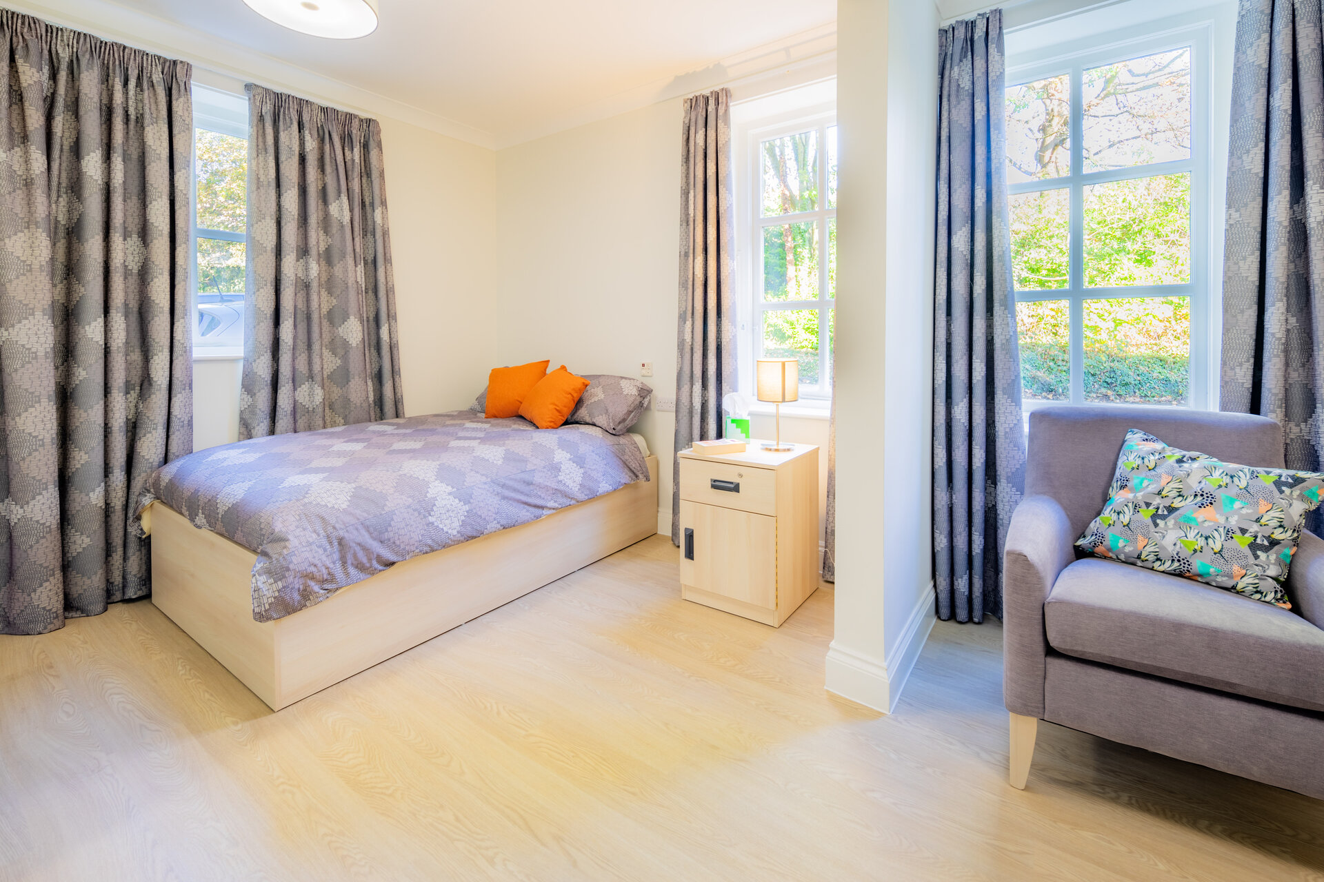 Single bedroom for a service user at Castleholme Lodge