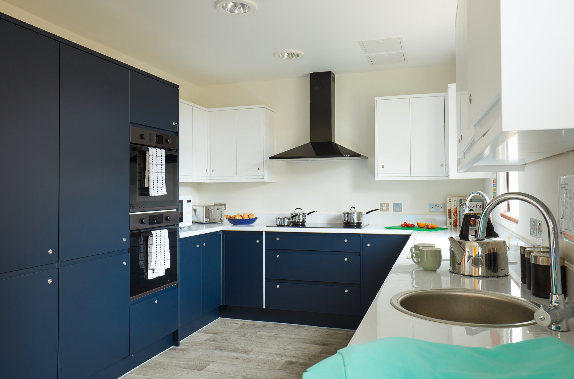 Communal kitchen area for service users to use at Asher House